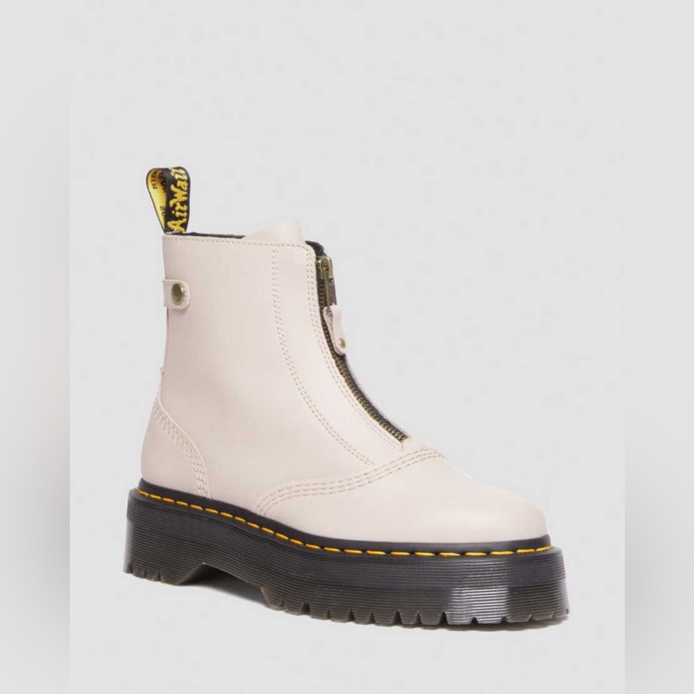 DR. MARTENS JETTA ZIPPED SENDAL LEATHER PLATFORM BOOTS - Picture 6 of 16